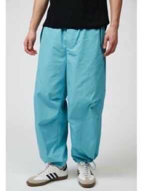 BDG Parachute Nylon Baggy Ripstop Balloon Pant Blue XL
